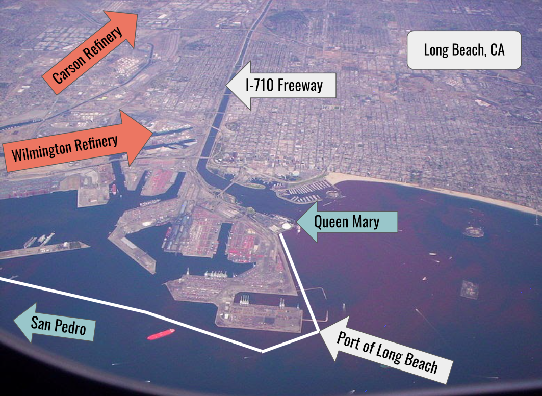 Aerial view of the Port of Long Beach. 